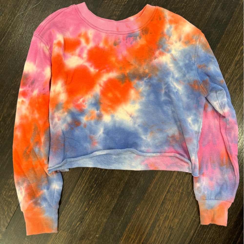 Tie dye cropped sweatshirt